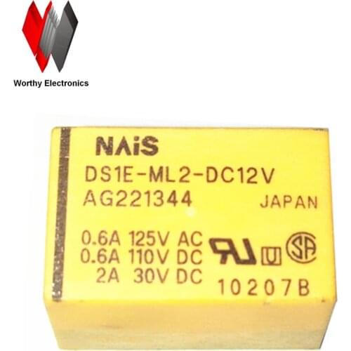 Wholesale 10pcs/lot relay DS1E-ML2-DC12V