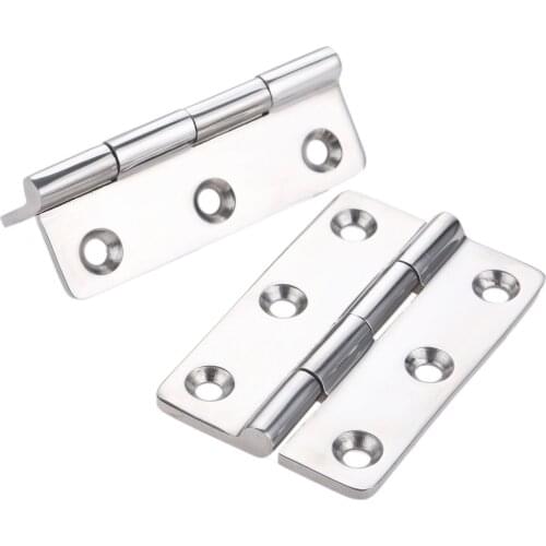 1Pc Industrial Hinge Boats Yacht Square Deck Hinges Heavy Duty Marine 316 Stainless Steel 6 Hole Door Cabinet Hinge 78x52x3.3mm