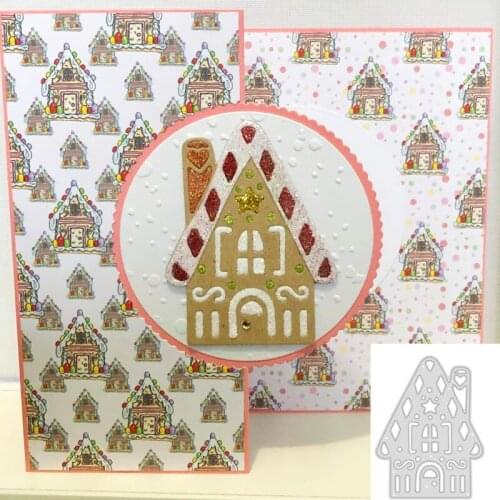 Gingerbread House Scrapbooking Metal Dies Stencil Template For DIY Embossing Photo Paper Album Greeting Card Gift Decor Cut New