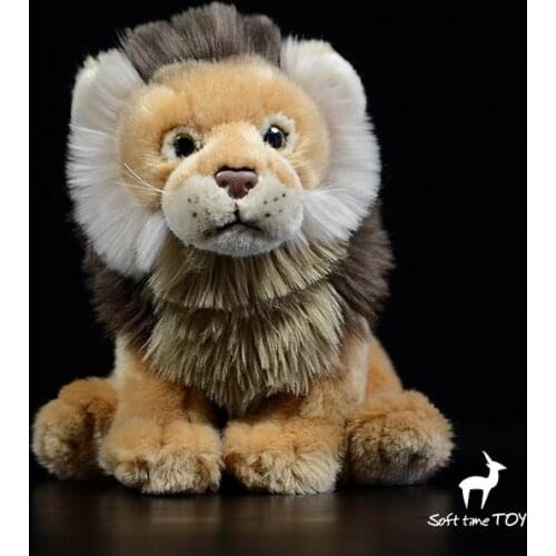 Real Life African Lion Doll Plush Toy Good Quality Stuffed Animals ChildrenS Toys Present