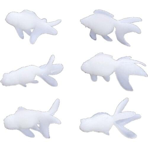 6 Shapes DIY Silicone Mini Goldfish Modeling Cute Fish Resin Art Mold Fillers Fish Shape Jewelry Fillings Jewelry Making