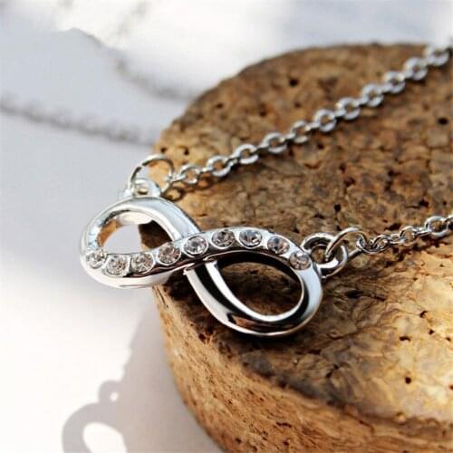 Wedding Lovers Rhinestone Crystal Cute infinity Bridal Jewelry Sets Necklaces Earrings Rings Fashion for women