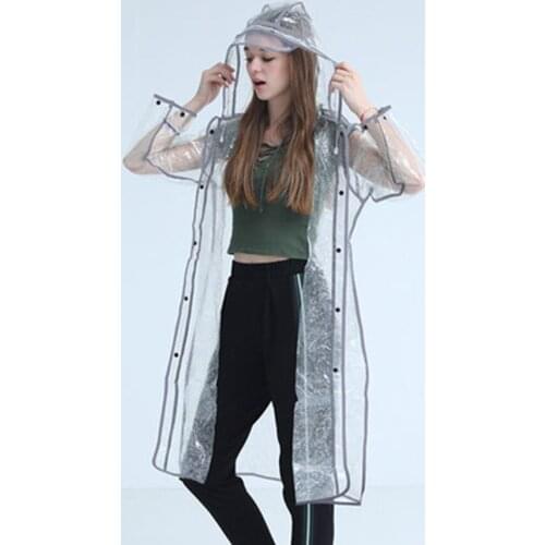 Reflective Waterproof Transparent Raincoat Poncho Woman Rain Gear Rain Cape Coat Suit Rainsuit Motorcycle Cover Capa Chuva YY114