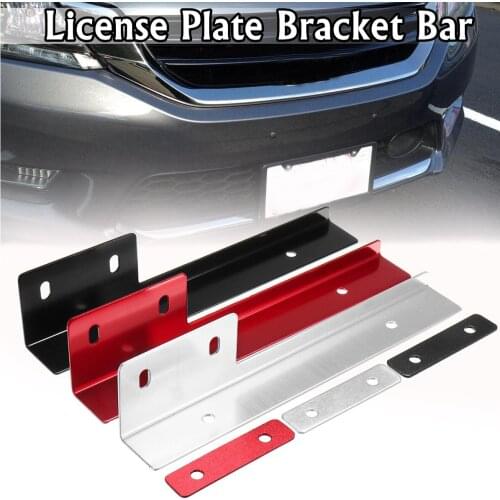 Universal Bronze Aluminum Front License Plate Mounting Movable Bracket Fixer