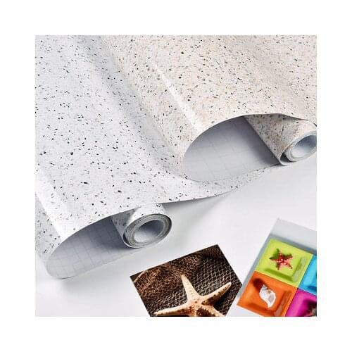 Waterproof Oil-proof Marble Self Adhesive Wallpaper Vinyl Film Wall Stickers Bathroom Bedroom Kitchen Furniture Home Improvement