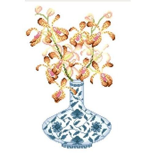 Embroidery Package Hot Sell Best Quality Cross Stitch Kits Flowers Vase Free Shipping