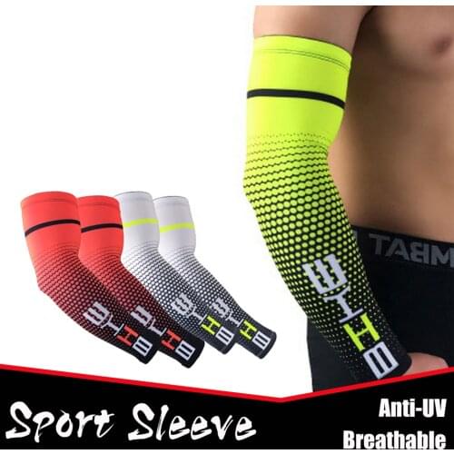 2 PCS Cool Men Sport Cycling Running Bicycle UV Sun Protection Cuff Cover Protective Arm Sleeve Bike Arm Warmers Sleeves