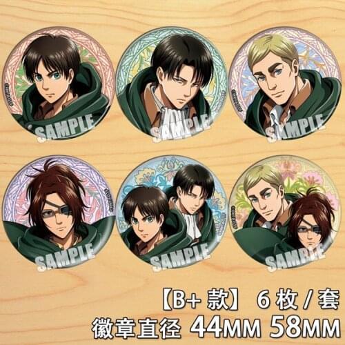 1pc 58mm Anime Shingeki no Kyojin Acrylic Icons Badges Brooch