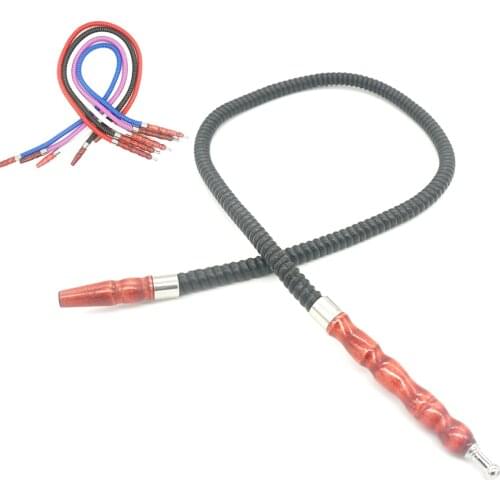 1pcs Leather Hookah Wooden Hose Multicolor 100cm Length Shisha Mouth Smoking Accessories Grinder Chicha Pipe Tube Cigarette Tool