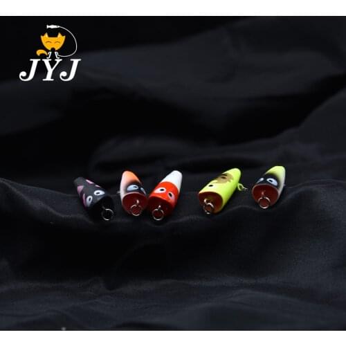 2.7cm 1.5g 5pcs high quality super small lure fishing popper lure baits surface popper float mini popper lure