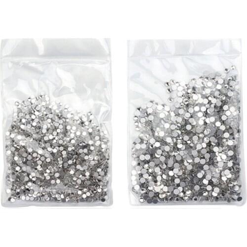 3SS-30SS Nail Art Accessories, Flat-bottomed Nail Art Glass Diamonds, Transparent AB Diamonds, A Package of 1440