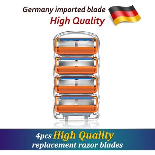4pcs/lot Razor Blade For Men Face Care 5+1Layers Shaving Cassette Stainless Steel Safety Blades Suit Gillettee Fusione