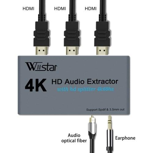 4K HDMI to HDMI Optical SPDIF 3.5mm audio Adapter Converters HDMI Audio Extractor Converter Audio Splitter For TV DVD