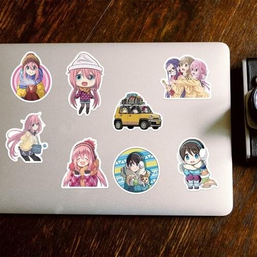 50pcs Yuru Camp Kawaii Stickers Japanese Girl Anime Seize The Day DIY Book Decoration Graffiti Bicycle Skateboards Laptop Decals