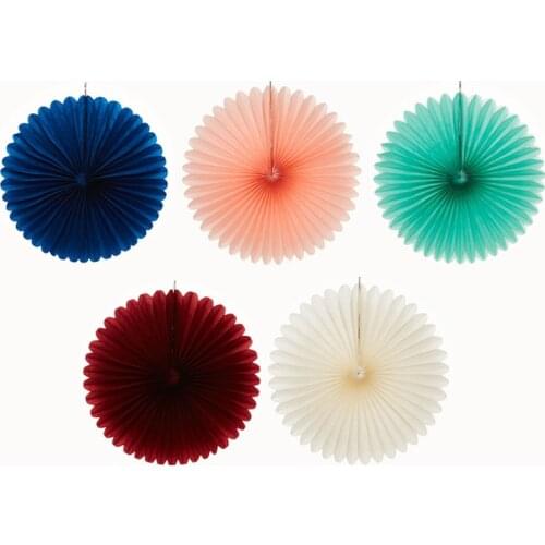 6/8/10/12/14/16inch Mixed Sizes Handmade Honeycomb Pinwheels Tissue Paper Fans Hanging Baby Shower Weddings Birthday Decorations