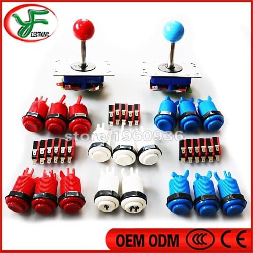 FREE SHIPPING Classic JAMMA Arcade Game Kit for ZIPPY 4/8 way joystick +American style Push Button+2 terminal Microswitch