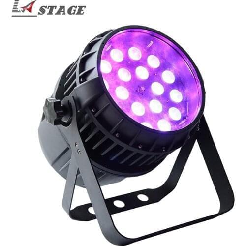 Free Shipping Waterproof LED Stage 18*12W LED Zoom Par Light RGBW 4in1 LED Stage Theatre Lighting Bright Zoom Par Can