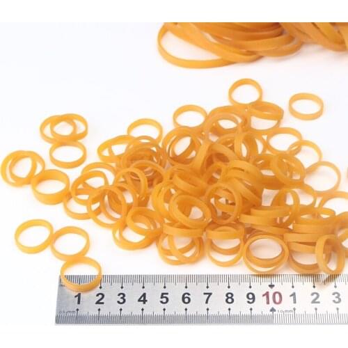 500g Yellow Quality Elastic Rubber Bands Sturdy Stretchable Packaging Band Loop O Rings 20mm*3mm*1.5mm For Home School Office