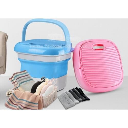 Electric Mini Portable Foldable Stirring Travel Washer Dry Silent Ultra-Thin Camping Washing Machine