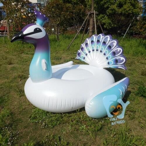 190cm Giant Inflatable Peacock Swimming Pool Float For Adult Air Mattress Swimming Ring Fun Water Toys Raft Flotador Piscina