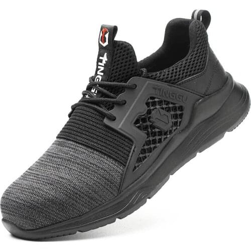 Safety Shoes Women Steel Toe Shoes Men Work Sneakers Safety Shoes Men Lightweight Work Boots Indestructible Work Shoes Unisex