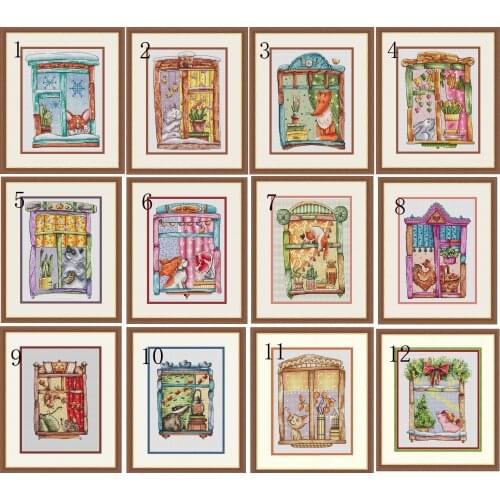 MM201069Home Fun Cross Stitch Kit Package Greeting Needlework Counted Cross-Stitching Kits New Style Joy Sunday Kits Embroidery