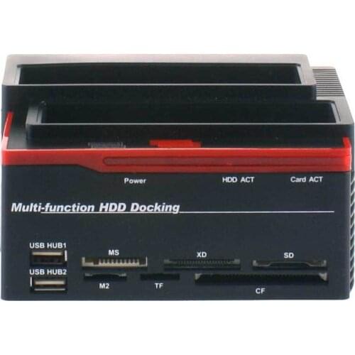 Multi Function HDD USB 2.0 To IDE SATA Hard Disk Base with Card Reader One Click Backup