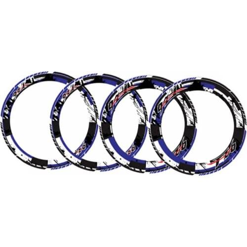 A set of 4pcs Thick Edge Outer Rim Reflective Sticker Stripe Wheel Decals Fit for all YAMAHA FZ6