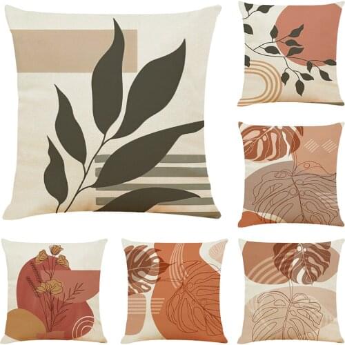 Tropical Leaf Cushion Cover Hoga Decorative Pillow funda cojines 45x45 housse de coussin Nordic Throw Pillow Cover for Sofa Car