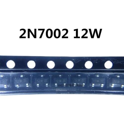 Original 100pcs/ 2N7002 12W SOT23