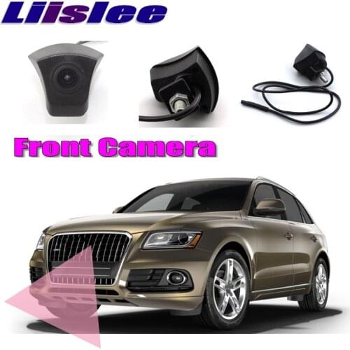 LiisLee Car Front Camera LOGO CAM Hood Mesh Front Grille CAM For Audi Q5 B8 2008-2016 DIY Manually Control Channel Front Camera