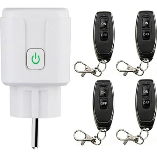 RF Remote control socket AC110V 220v European standard plugs with transmitter distance 20m EU Standard 433mhz power