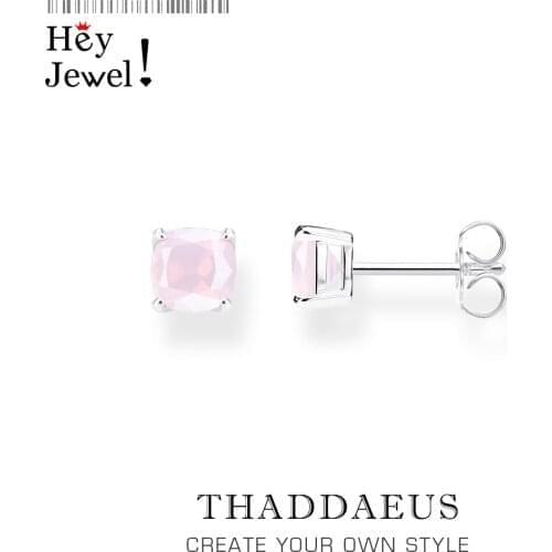 Ear Studs Shimmering Pink Opal Colour Effect,Europe Style Fashion Good Jewelry For Women,2020 New Gift In 925 Sterling Silver