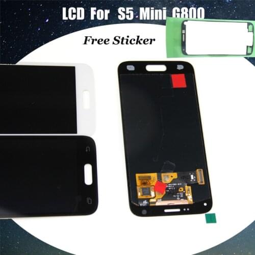 Super AMOLED LCD Touch Screen Assembly Digitizer For Samsung Galaxy S5 Mini G800 G800F G800H 1pcs