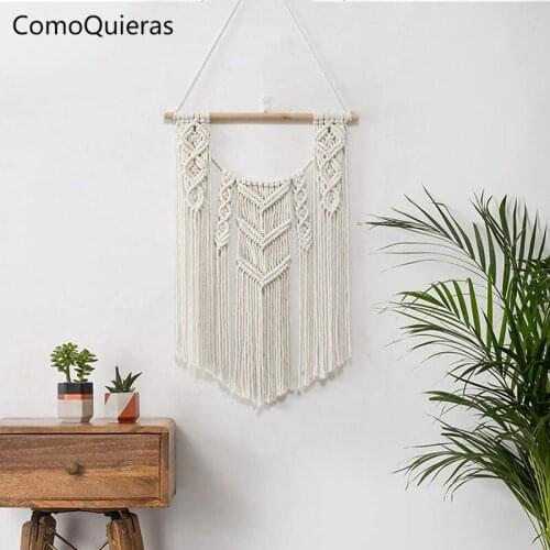 Room Decoration Tapestry Bohemian Style Homestay Tapestry Handmade Woven Cotton Rope Pendant Home Decoration