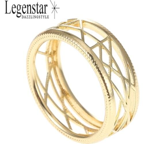 Legenstar Fashion Female Round Finger Rings For Women Lover Wedding Jewelry Party Trendy Gold Color Ring