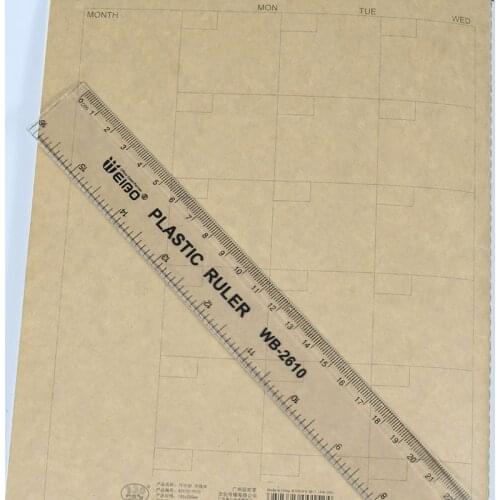 1pcs Simple Style30cmTransparent Acrylic Ruler Simple Ruler Square Ruler Cute Stationery Drawing Supplies School Supply