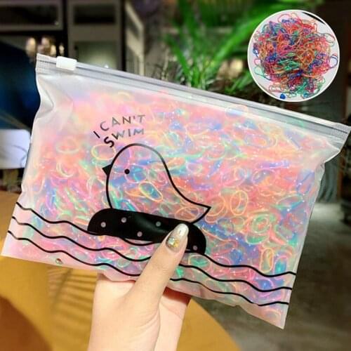 1000PCS Disposable Gum Children Rubber Bands Ponytail Holder Elastic Hair Band Girls Scrunchie Hair Accessories 2021