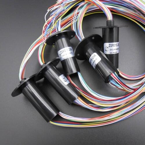 50PCS 24 Lead Wires 15mm 24*2A (24 Wires 2A) Conductors Capsule Slip Ring 220V 250Rpm Engineering Plastics 360 degrees *FD091X50