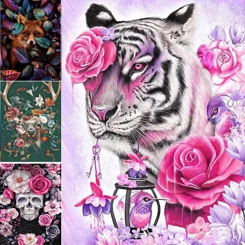 5D DIY Diamond Painting Square Round Rhinestone Animal Combination Cross Stitch Mosaic Decoration