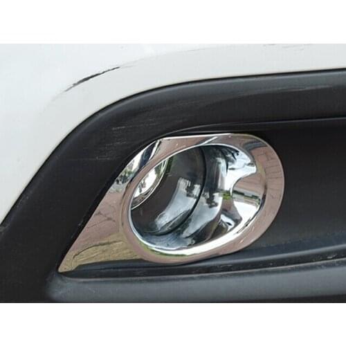 ABS Chrome Car Styling For 2014 2015 2016 2017 Peugeot 2008 Accessories front fog light lamp protector guard Cover Trim