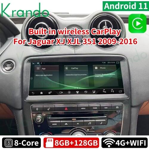 Krando Android 10.0 10.25'' car multimedia system For Jaguar XJ XJL 351 2009-2016 car audio system with touch screen 8+128GB