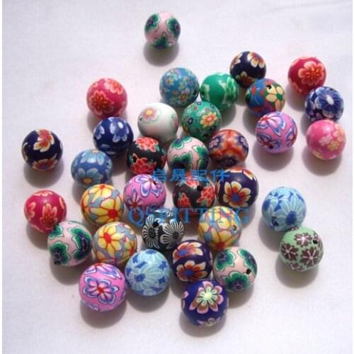 50pcs DIY Jewelry Accessories 12mm polymer clay beads round shape Spacer Bracelet Making Findings