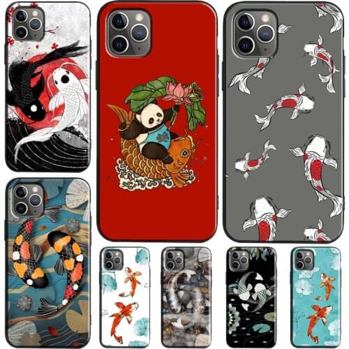 Koi Carp Fish Yin Yang Case For iPhone 11 12 Pro Max mini 6S 7 8 Plus X XR XS Max SE 2020 Soft TPU Coque