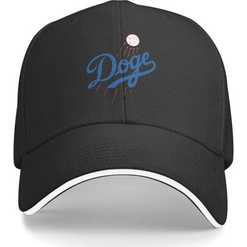 Dogecoin To The Moon Dodgers Doge Promo Mens and Womens cap Print Anime fishing hip hop Graphic Vintage casquette