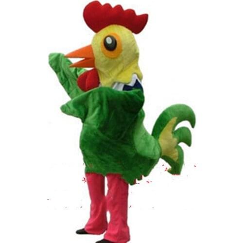 Green Cock Mascot Costume Suit Cosplay Party Game Fancy Dress Outfits Advertising Promotion Carnival Halloween Xmas Parade Adult