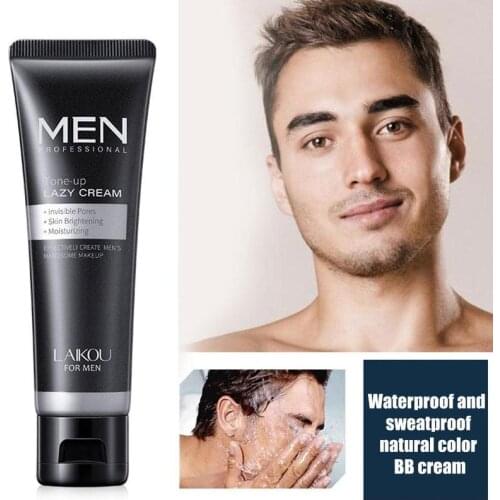 50ml Men BB Cream Skin Care Men Effective Care Sunscreen Face Foundation Base Makeup Skin Color Face Cream Natural Whitening