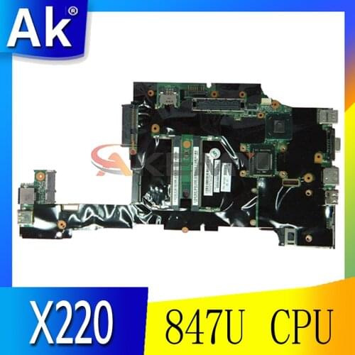 Laptop motherboard For LENOVO Thinkpad X220 X220I Core SR08N Celeron 847 Mainboard H0225-3