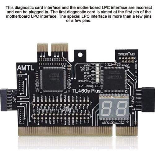 Multifunction PC PCI PCI-E Mini PCI-E LPC Motherboard TL-460S Diagnostic Tester Debug Analyzer Cards For Desktop Computer