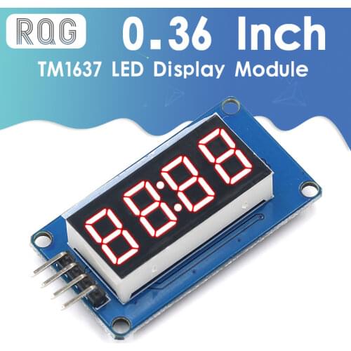 TM1637 LED Display Module For Arduino 7 Segment 4 Bits 0.36Inch Clock RED Anode Digital Tube Four Serial Driver Board Pack